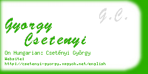 gyorgy csetenyi business card